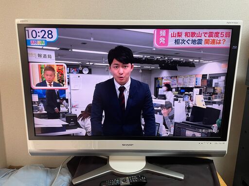 SHARP AQUOS LC-46DX1/ 6V型 液晶テレビ ブルーレイレコーダー内臓 ホワイト