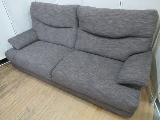 J3415/ソファ/3人掛け/3P/大型/グレー/ひじ掛け/肘掛け/使用期間1年半/94×196×88/SHEER/9636/中古品/