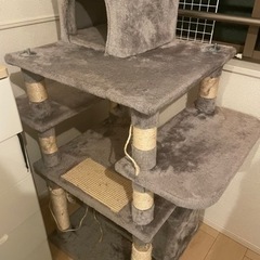 キャットタワー　猫トイレ　上から猫トイレ