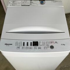 ■都内近郊無料で配送、設置いたします■2020年製　洗濯機　ハイセンス　HW-T55D 5.5キロ■当日翌日配送可■HISE003C