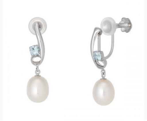 TAKE-UP K10ホワイトゴールド イヤリング