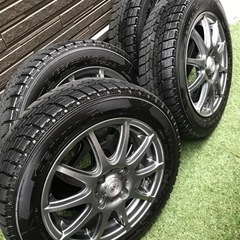 【受付終了】グッドイヤー 155/65R14 スタッドレスタイヤ アルミホイルセット デイズルークスなど