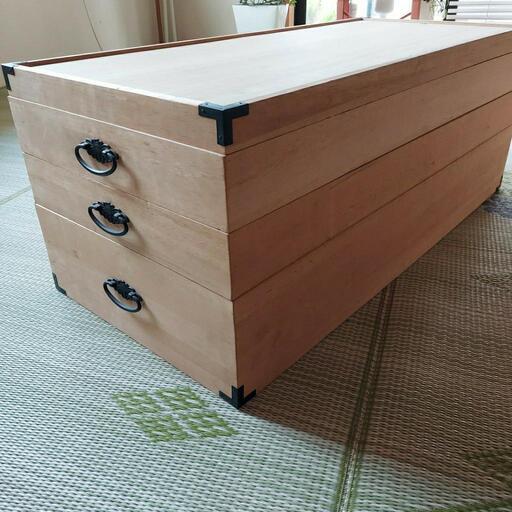 桐箱　三段　着物収納