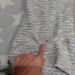 HoneysツイードノーカラーカーディガンMの画像