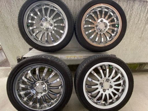 ゼウスライン　メッキ　4穴ホイールタイヤ