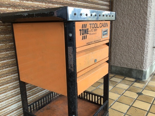 トネ　ツールカート　キャビネット　工具入れ　作業台