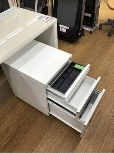 LK-28【ご来店頂ける方限定】デスクワゴン2点セット　デスク:シギヤマ家具
