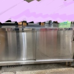 業務用　スライド式収納　兼　調理台