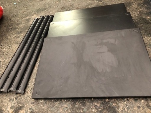 鉄製ラック　3段　ブラック