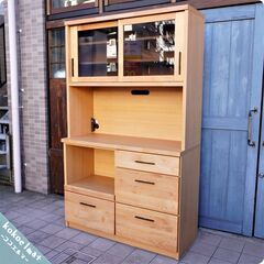 福岡の家具メーカー浅川木工の食器棚 ワールド120オープンボードです