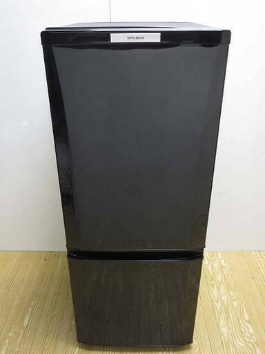 ss3142　三菱　冷凍冷蔵庫　146L　MR-P15W-B　2ドア　黒　MITSUBISHI　右開き　LED照明　サファイアブラック　ノンフロン　冷蔵庫　冷凍庫　スリム　幅48cm