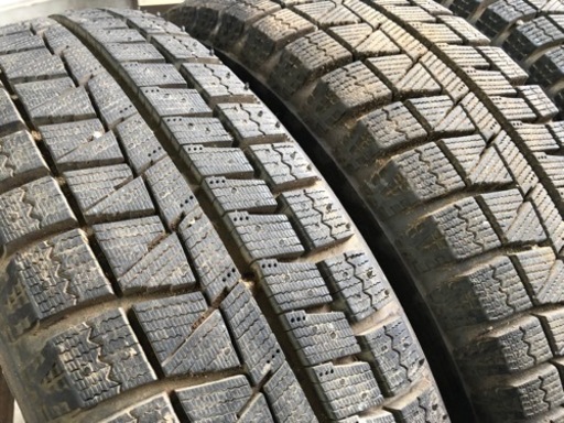 16年製‼️バリ山‼️ 155/65R14 ブリジストン ブリザック REVO-GZ 社外マルチ W2517 4本 軽自動車 スタッド