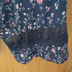 ロングワンピース ネイビー 花柄 フリーサイズ Heather ヘザーの画像