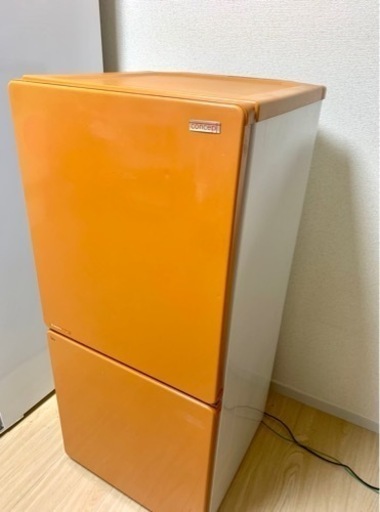 2ドア冷蔵庫 110L(1〜2人暮らし用) オレンジ色