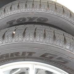 ⛄️スタッドレス+アルミ 155/65r14 バリ山&無傷のホイール✨の画像