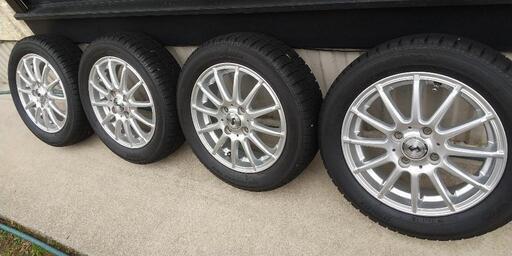⛄️スタッドレス+アルミ 155/65r14 バリ山\u0026無傷のホイール✨