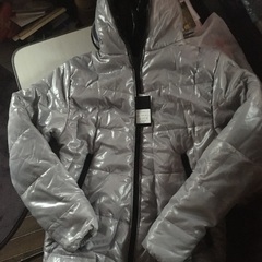 フルジップシレー中綿ジャケット　グレー