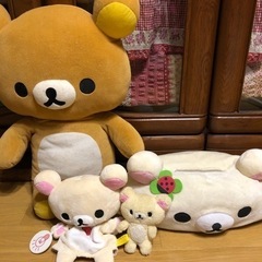 リラックマ　大型時計　ぬいぐるみセット