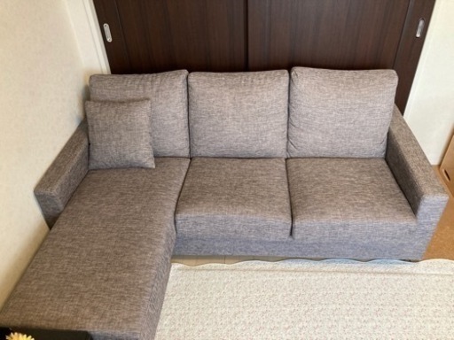 ニトリ　カウチソファ　左右入れ替え　3人掛け＋オットマンにも