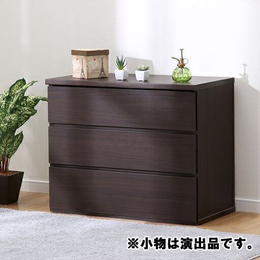 人気家具入荷！ ニトリ ローチェスト フォウ 80 DBR  80x42xH68