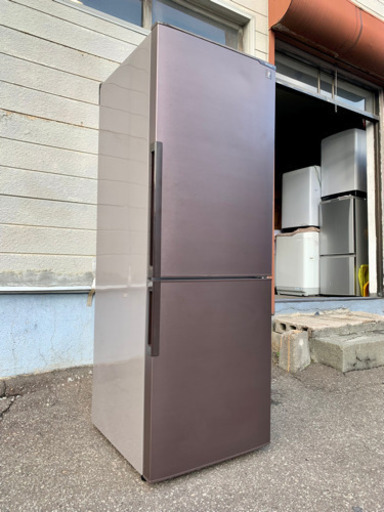 札幌市内配送無料 美品 2016年製 SHARP シャープ 2ドア冷凍冷蔵庫 271L SJ-PD27B-T ブラウン