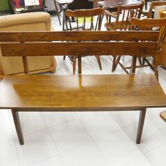 ダイニング4点セット 6人掛け テーブル+ベンチ3台 テーブル幅135cm ブラウン系 食卓テーブル 苫小牧西店