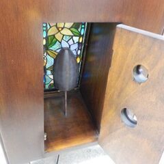 アンティーク調 ライト付 ステンドグラス 飾り棚 キャビネット 札幌 西野