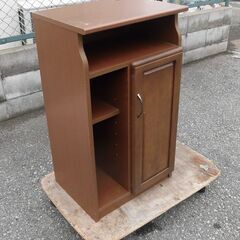 JM13743)キッチンラック 木目 W52.5cm X D43.5cm X H93.0cm 中古品【取りに来られる方限定】の画像