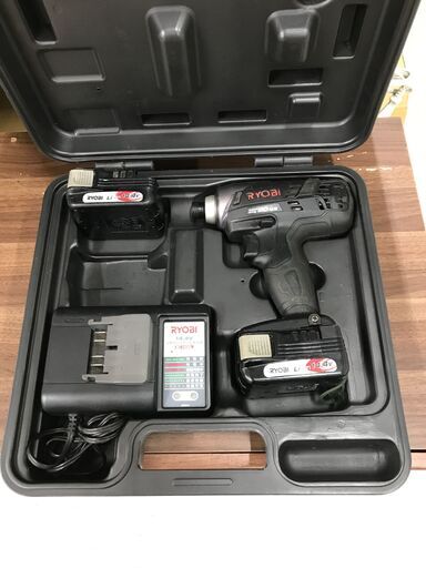 インパクトドライバー　RYOBI BID-1415 ※取説,充電器,バッテリー×2 付属