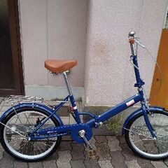 20吋 折り畳み自転車 シングル/ネイビーブルー