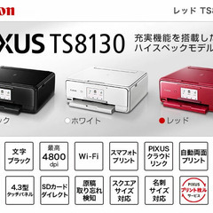 【受け渡し者決定】キャノン PIXUS TS8130RD プリンター　