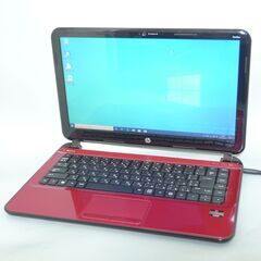 中古美品 赤色 ノートパソコン 高速SSD 14型ワイド HP Pavilion 14-b107AU AMD 4GB 無線 WiFi Bluetooth webカメラ Windows10 Office