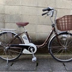 【電動自転車】パナソニック　ビビDX.24インチ　新品バッテリー6.6ah付、カゴ、サドル新品❗️若林自転車　膳所　SALE❗️