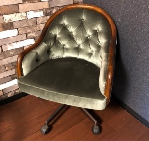 オールドカリモク　キャスター付き　チェア