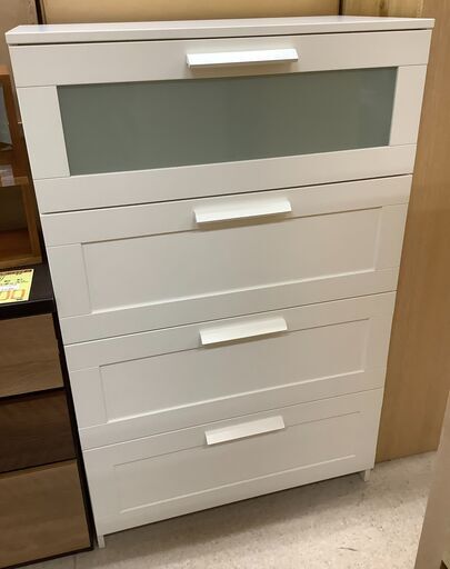 IKEA/イケア 4段チェスト ホワイト【ユーズドユーズ名古屋天白店】 J1306