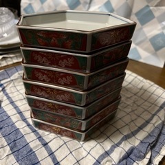 6角形皿　大　7個セットの画像