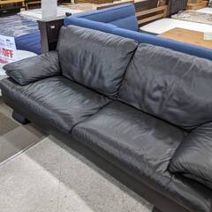italsofa（イタルソファ）/革張3Pソファ/オットマン付の画像