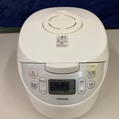 美品　東芝 炊飯器 5.5合 マイコン式 銅コート釜 ホワイト RC-10MFHの画像