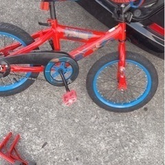 スパイダーマン自転車　補助輪☆ヘルメットセット　最終値下げ