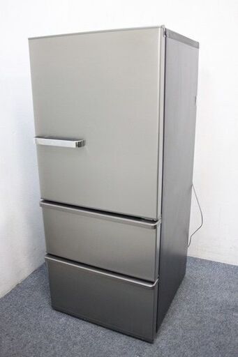 アクア 3ドア冷凍冷蔵庫 272L 自動製氷 AQR-SV27G(S)チタニウムシルバー 2017年製 AQUA  中古家電 店頭引取歓迎 R4729)