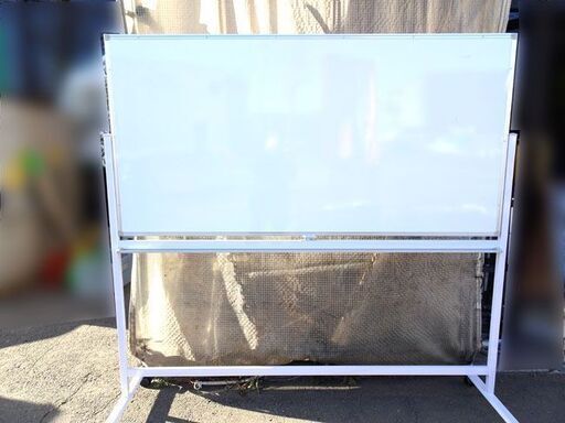 ホワイトボード 無地 幅180㎝ 磁石対応 オフィス家具 キャスター付き
