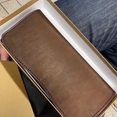 栃木レザー　長財布中古　ブラウン