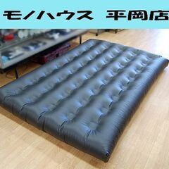 ヤマゼン 電動エアーベッド 幅135×奥195×高19cm ブラ...