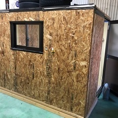 受付終了しました。小屋 石膏ボード OSB合板 ボード 木片 事務所