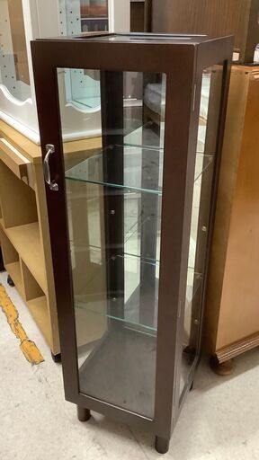 ガラス扉キャビネット ショーケース DBR【ユーズドユーズ名古屋天白店】 J1314