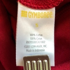 GYMBOREE 5歳 長袖Tシャツ 赤 タートル ハイネック 女の子 子供服の画像