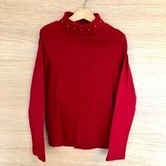 GYMBOREE 5歳 長袖Tシャツ 赤 タートル ハイネック 女の子 子供服の画像