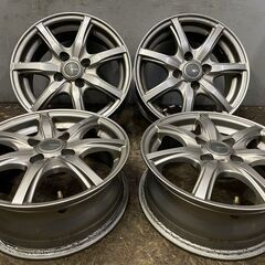 YFC MiLLOUS ミルアス 社外ホイール 14インチ 4本 5.5J4HPCD100+40 ヴィッツ アクア等　(VHO220)クレジットカード QRコード決済可能