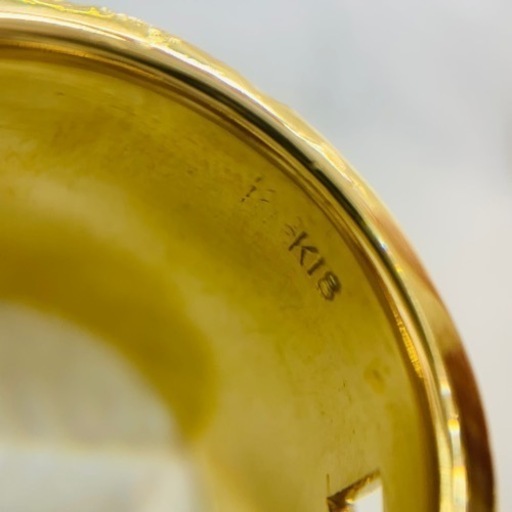 (中古品) K18  17号　26.2g  デザインリング　(99)