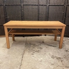 【売約済み】【廃盤品・希少】　無印良品　無印　MUJI 無垢材ベンチ　板座　　オーク  ベンチ　イス　木製　ナチュラル　カントリー　ダイニング　チェア　テーブル　サイドテーブル　スツール　検　オーク材　ベンチ　無垢材　センターテーブル　リビングテーブル